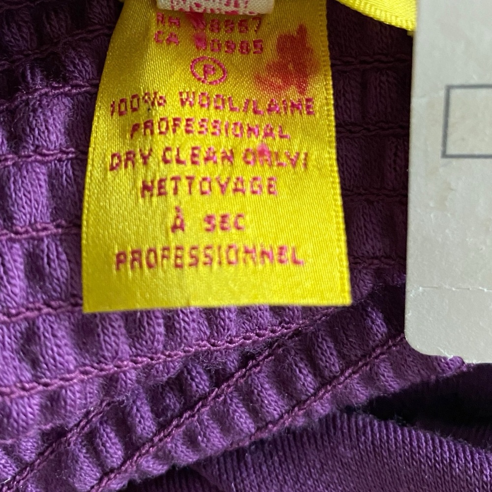 Catherine Malandrino Women's Strapless Wool Dress Purple Size M - Picture 12 of 14